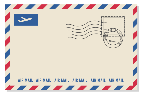 Air Mail Envelope Template: Graphics for Creative Projects