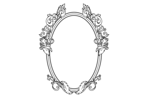 Baroque Circle Engraving Graphics