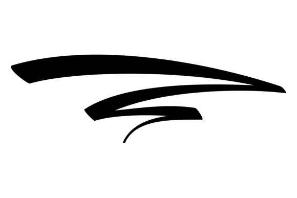 Black Decorative Underline. Calligraphy Graphics