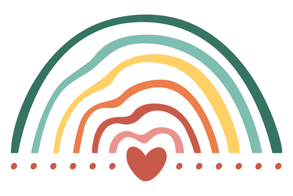 Color Line Arch. Heart Sign Decorative R Graphics
