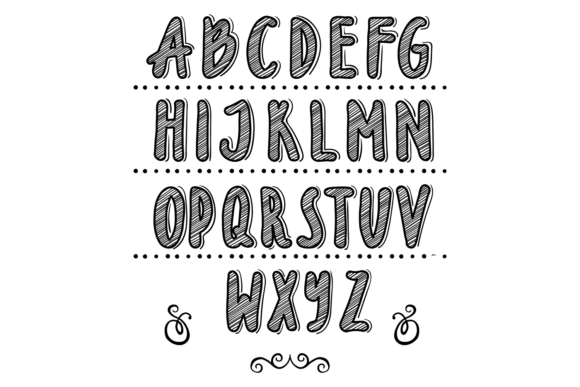 Decorative Alphabet. Scribble Letters. H Graphics and Illustrations