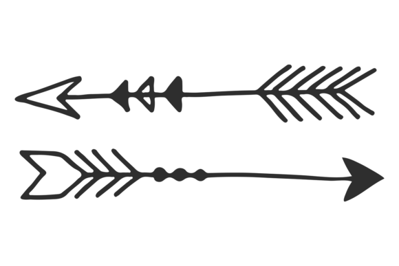 Decorative Arrows. Ornate Divider in Han