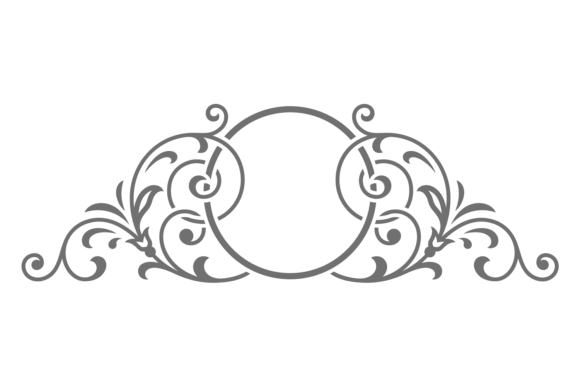 Decorative Monogram. Elegant Round Frame Graphics