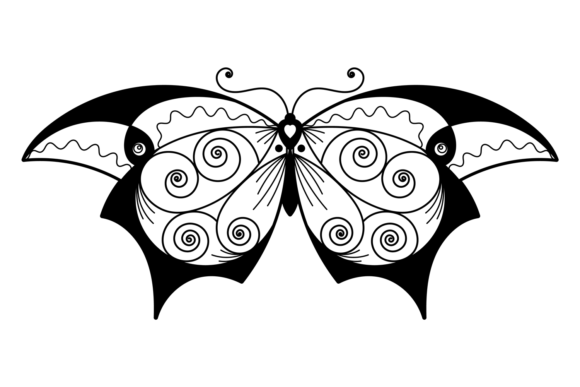 Decorative Ornate Pattern Wings Moth. Be Graphics