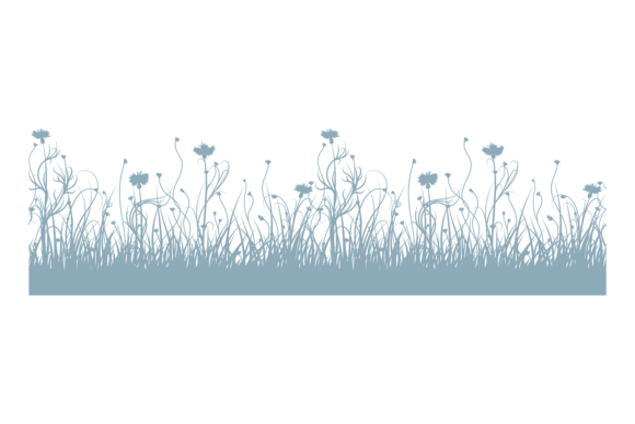Decorative Seamless Border with Meadow P Graphics
