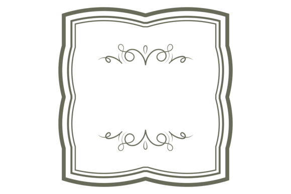 Decorative Square Frame. Vintage Monogra