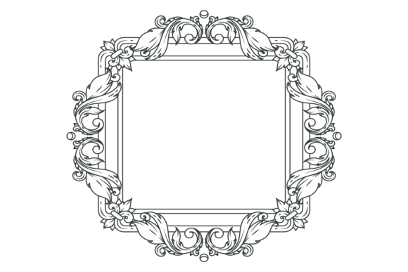 Flourish Filigree Frame. Decorative Bord
