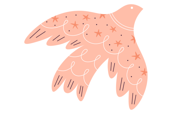 Folk Pattern Bird Element: Graphics & Illustrations for Crafters