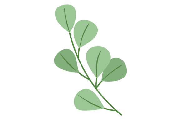 Green Botany Element. Decorative Leaves