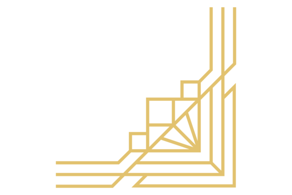 Luxury Golden Line Corner. Decorative Graphics