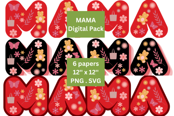 MAMA Decorative Digital Papers: Graphics & Illustrations for Local Branding