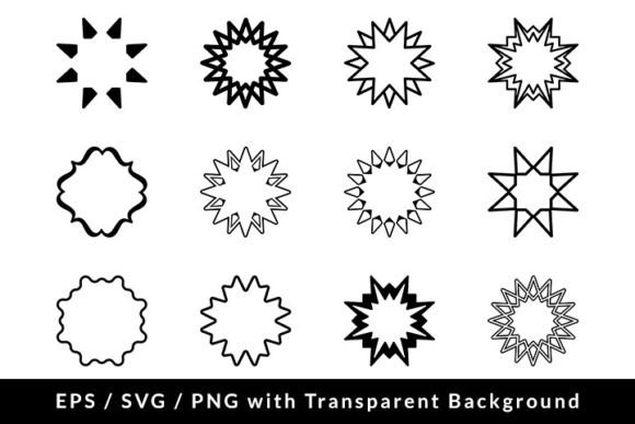 Multi Pointed Star Decorative Set SVG