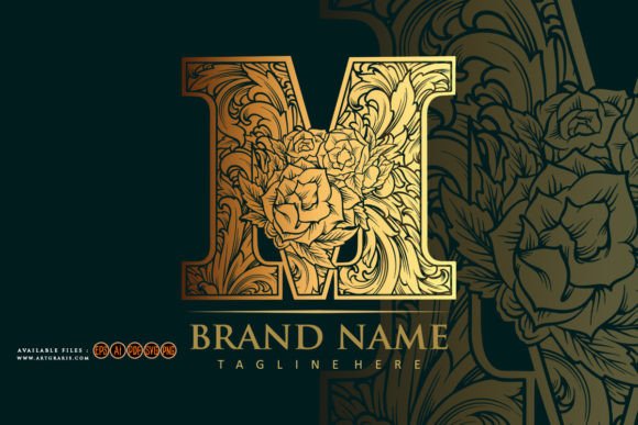 Old Monogram Letter Decorative Capital Graphics
