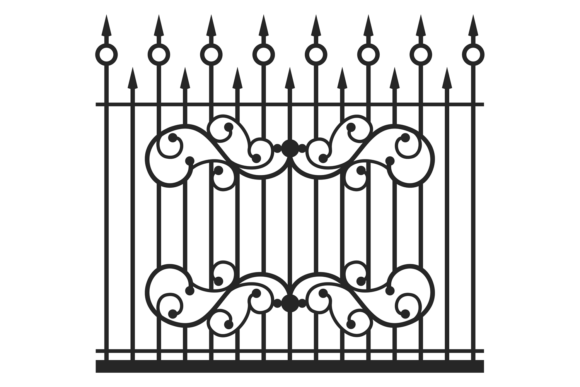 Steel Decorative Gate Lattice. Black Str