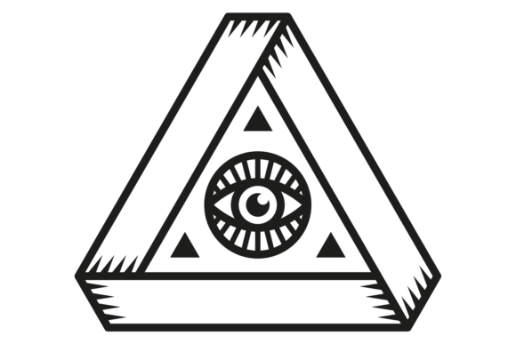 Vintage Badge with Eye Sign. Decorative Graphics