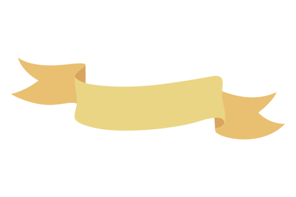Yellow Banner Flag. Graphics & Illustrations